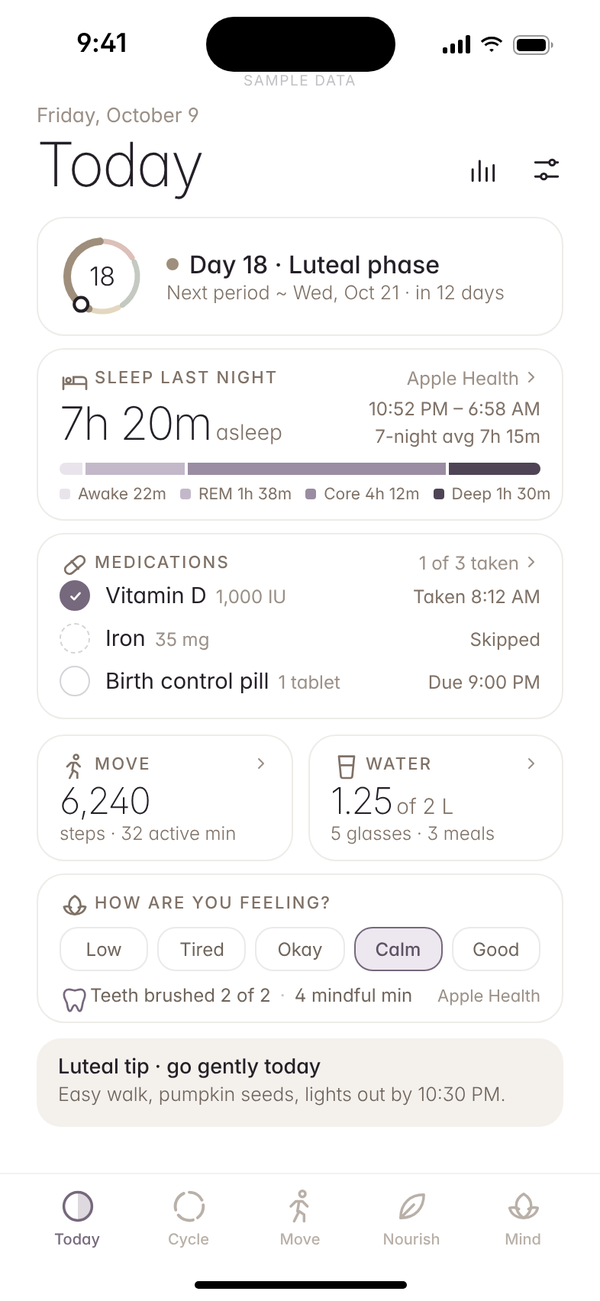 Health by Ayemel Today screen